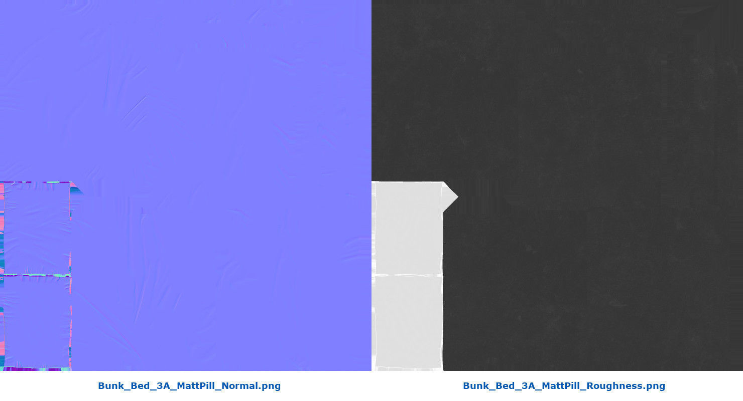 Bunk Bed 3A Low-poly 3D model_17