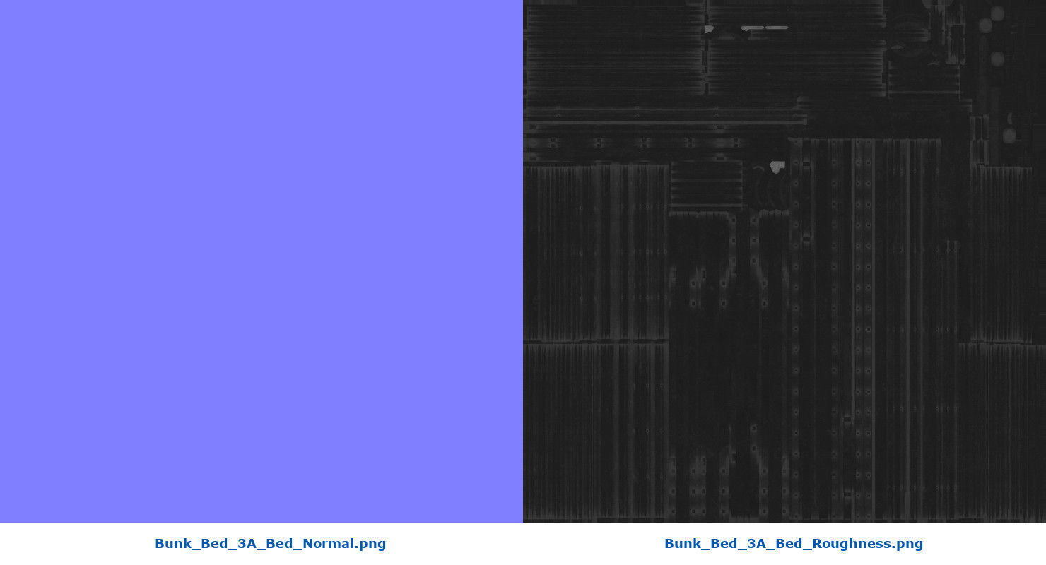 Bunk Bed 3A Low-poly 3D model_14