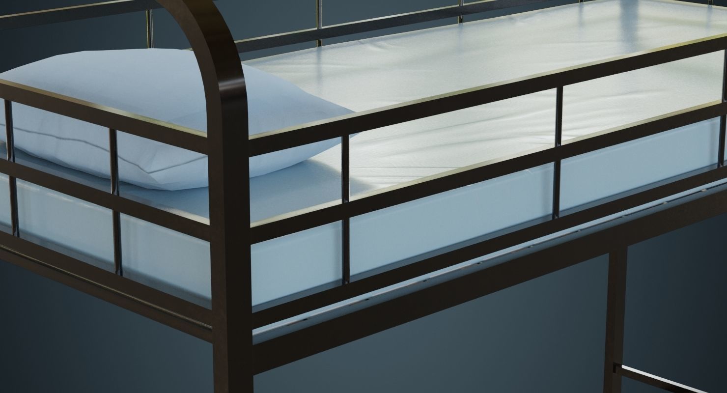 Bunk Bed 3A Low-poly 3D model_8