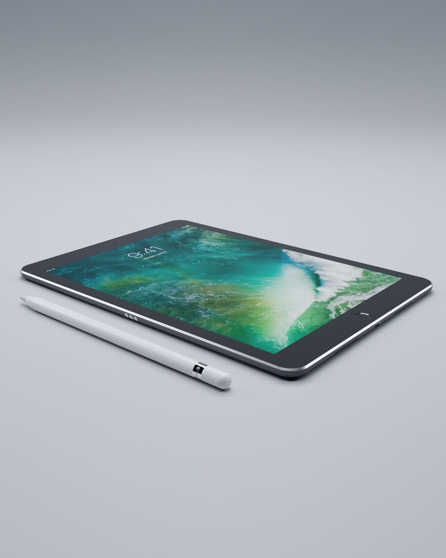 iPad Pro 9-7 inch 3D model_2