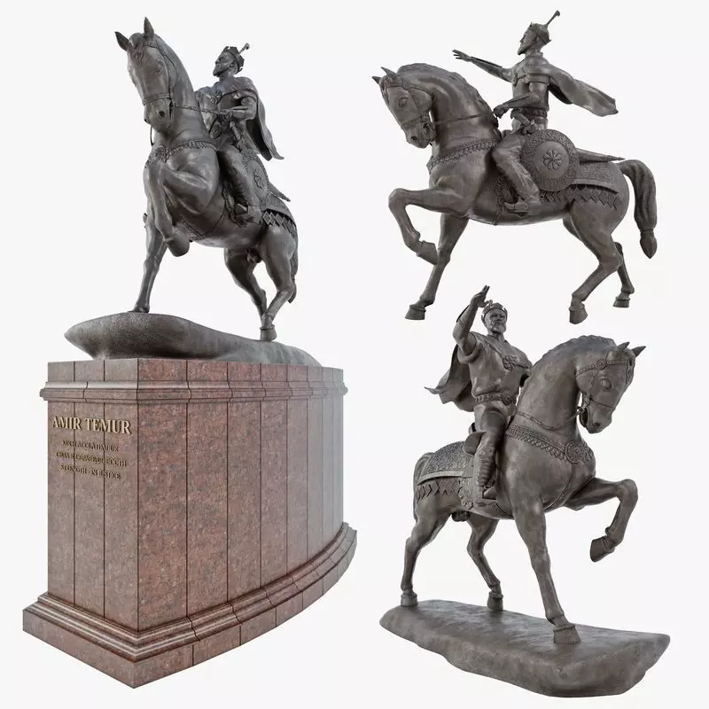 Realistic 3d model of the monument of Amir Temur 3D model_0