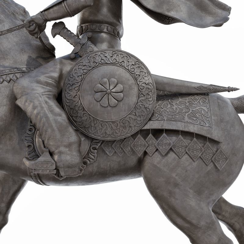 Realistic 3d model of the monument of Amir Temur 3D model_3