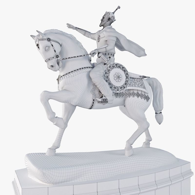 Realistic 3d model of the monument of Amir Temur 3D model_6