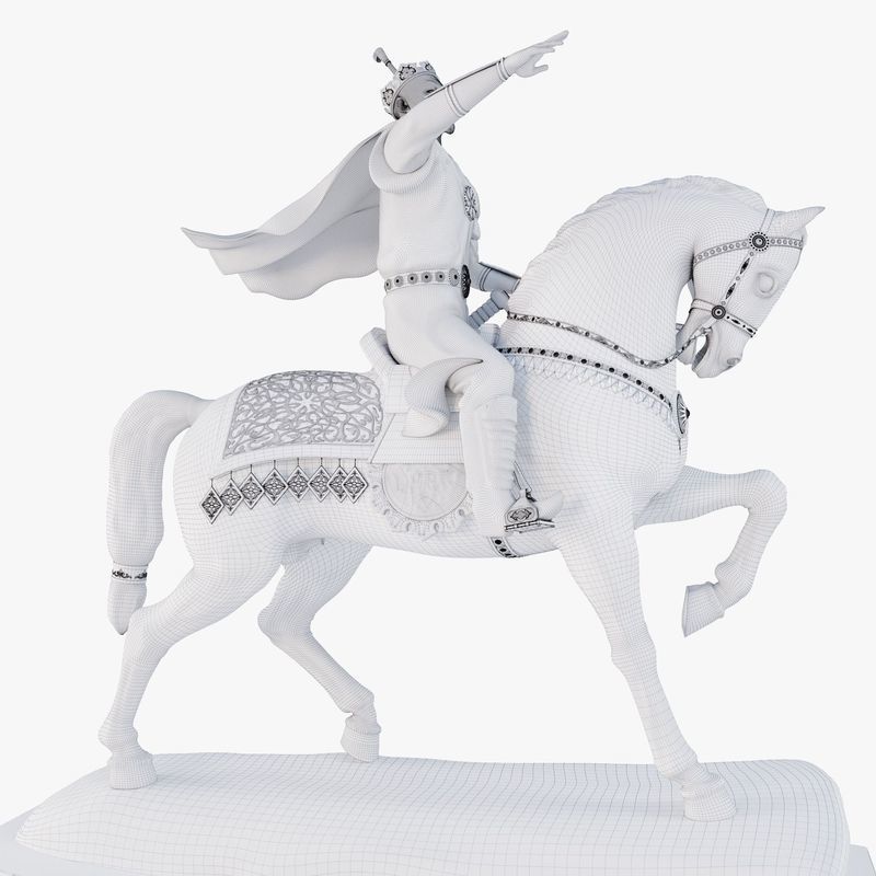 Realistic 3d model of the monument of Amir Temur 3D model_5