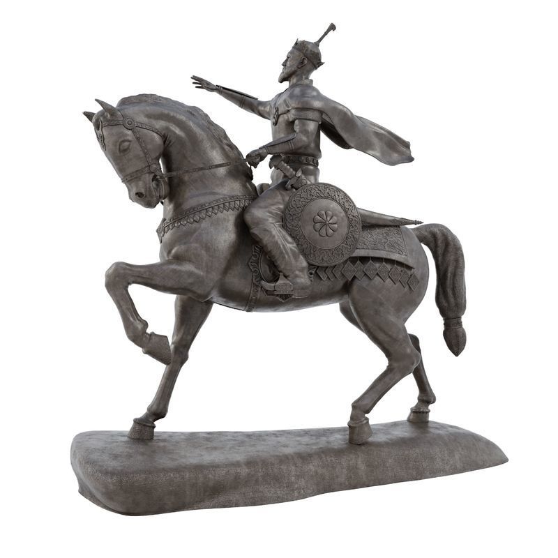 Realistic 3d model of the monument of Amir Temur 3D model_1