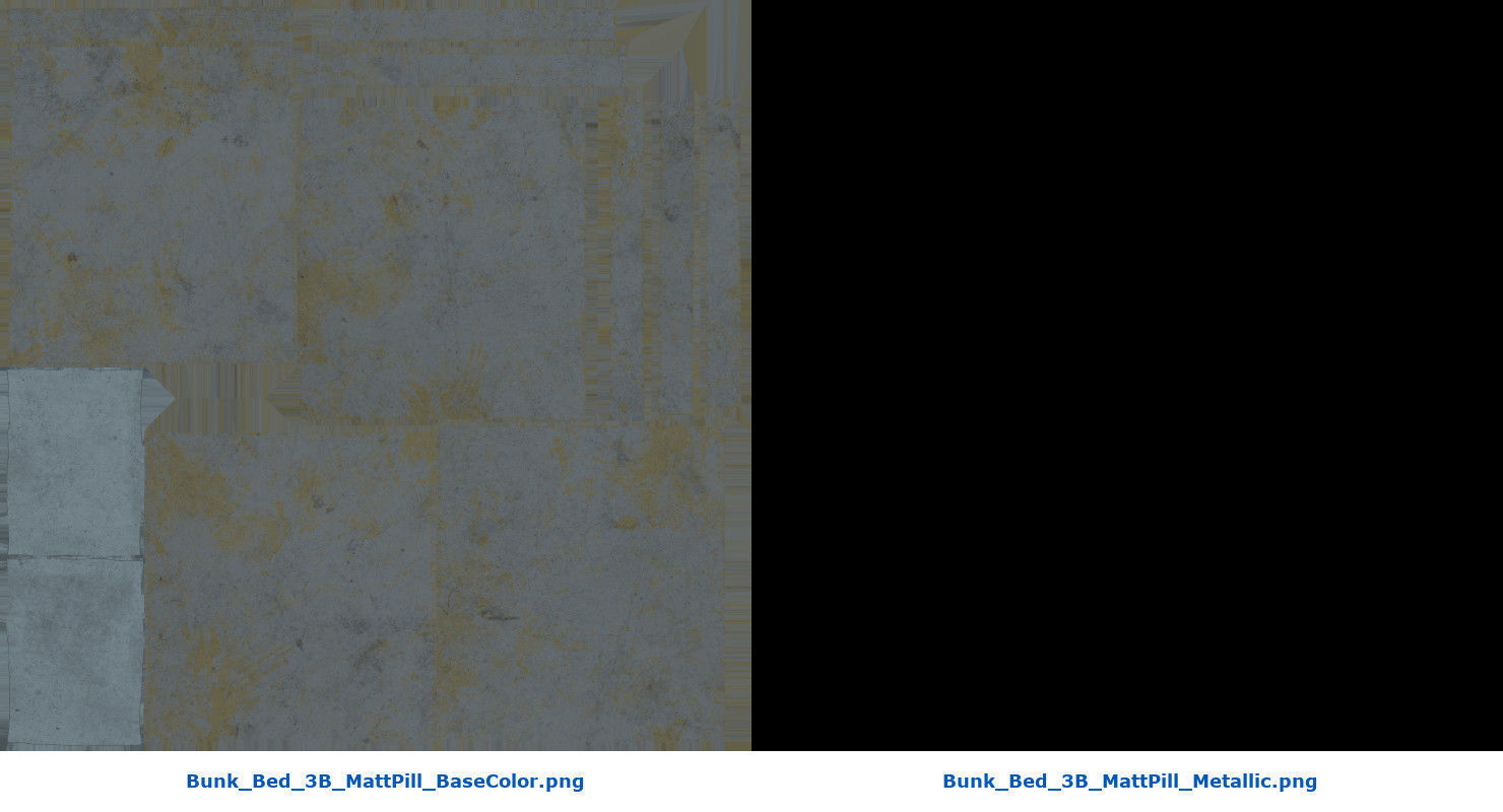 Bunk Bed 3B Low-poly 3D model_16