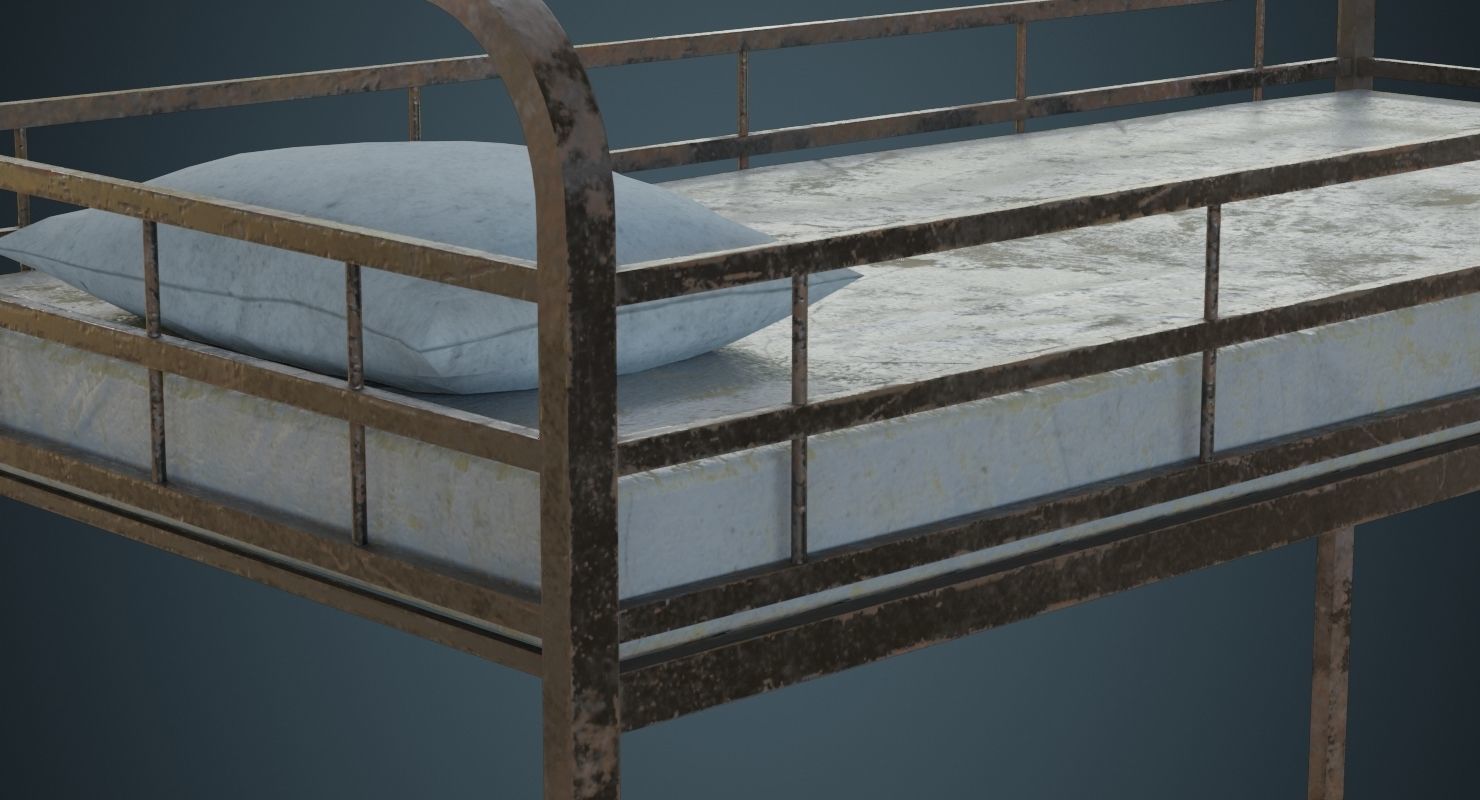 Bunk Bed 3B Low-poly 3D model_8