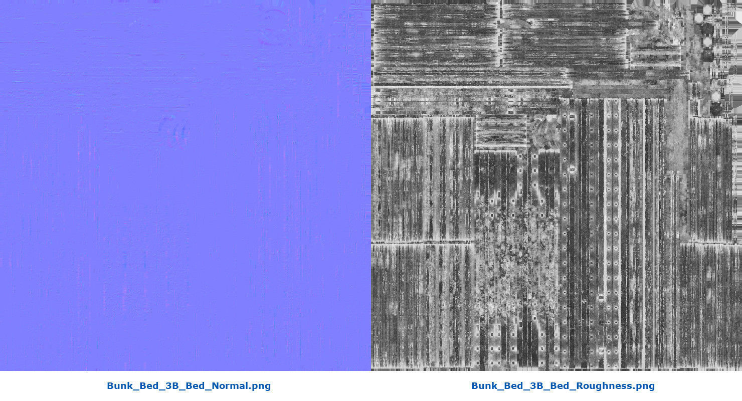 Bunk Bed 3B Low-poly 3D model_14