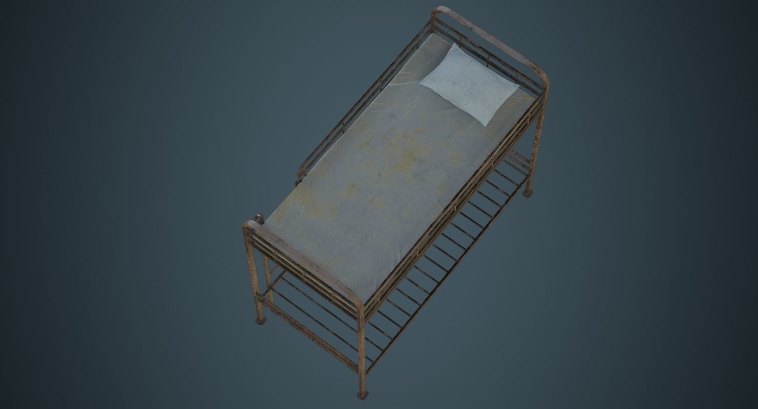 Bunk Bed 3B Low-poly 3D model_5