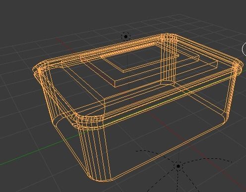 Plastic Box Low-poly 3D model_3