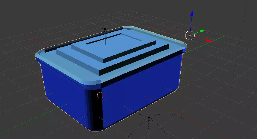 Plastic Box Low-poly 3D model_0