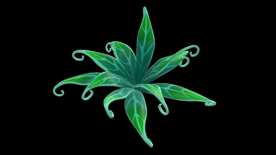 Plants Cartoon Low-poly 3D model_2