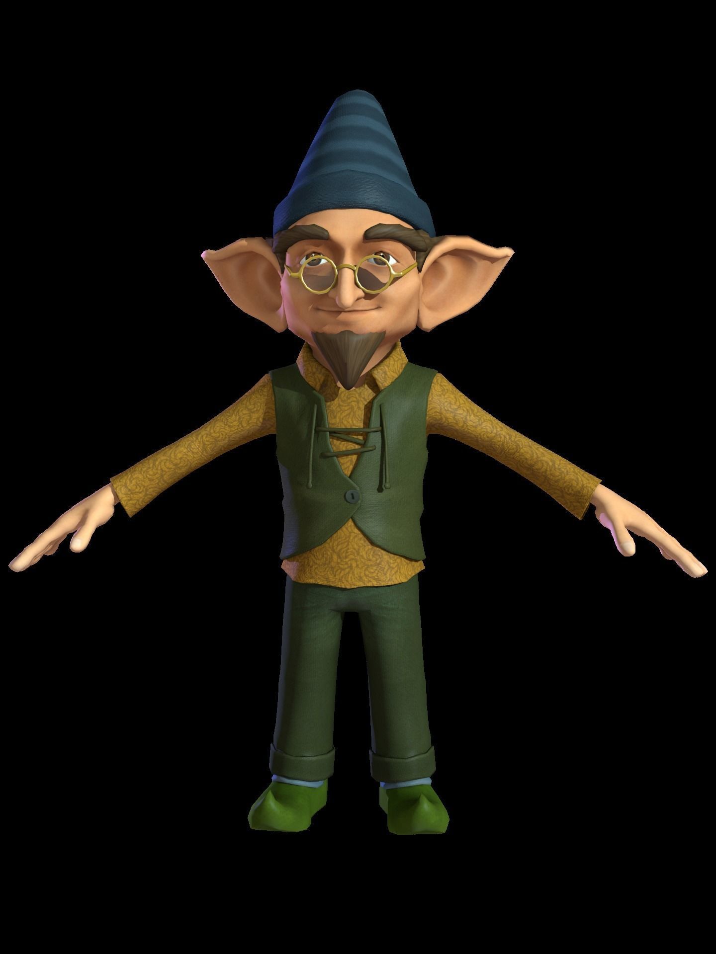 Character Fairy Low-poly 3D model_8