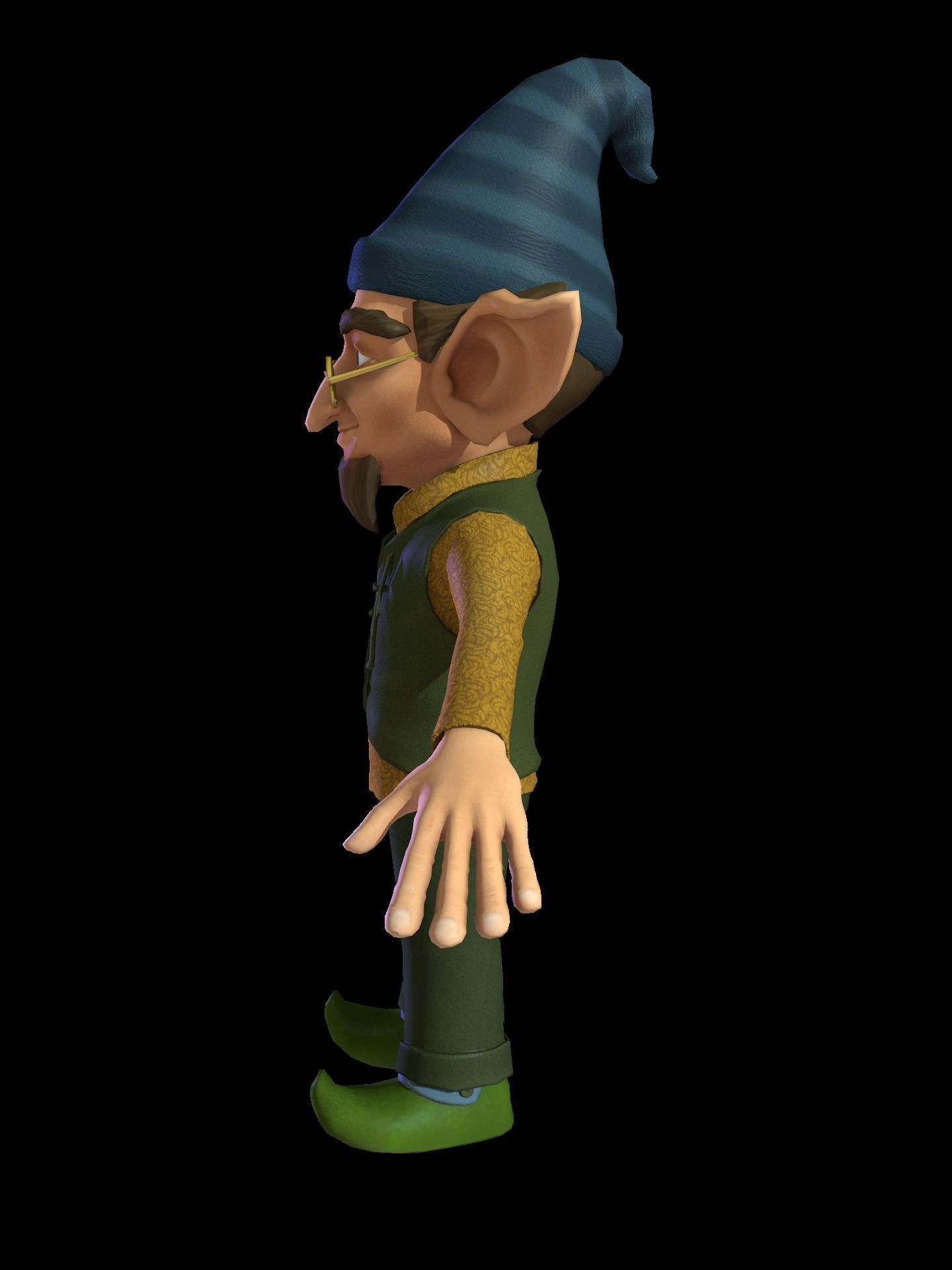 Character Fairy Low-poly 3D model_9