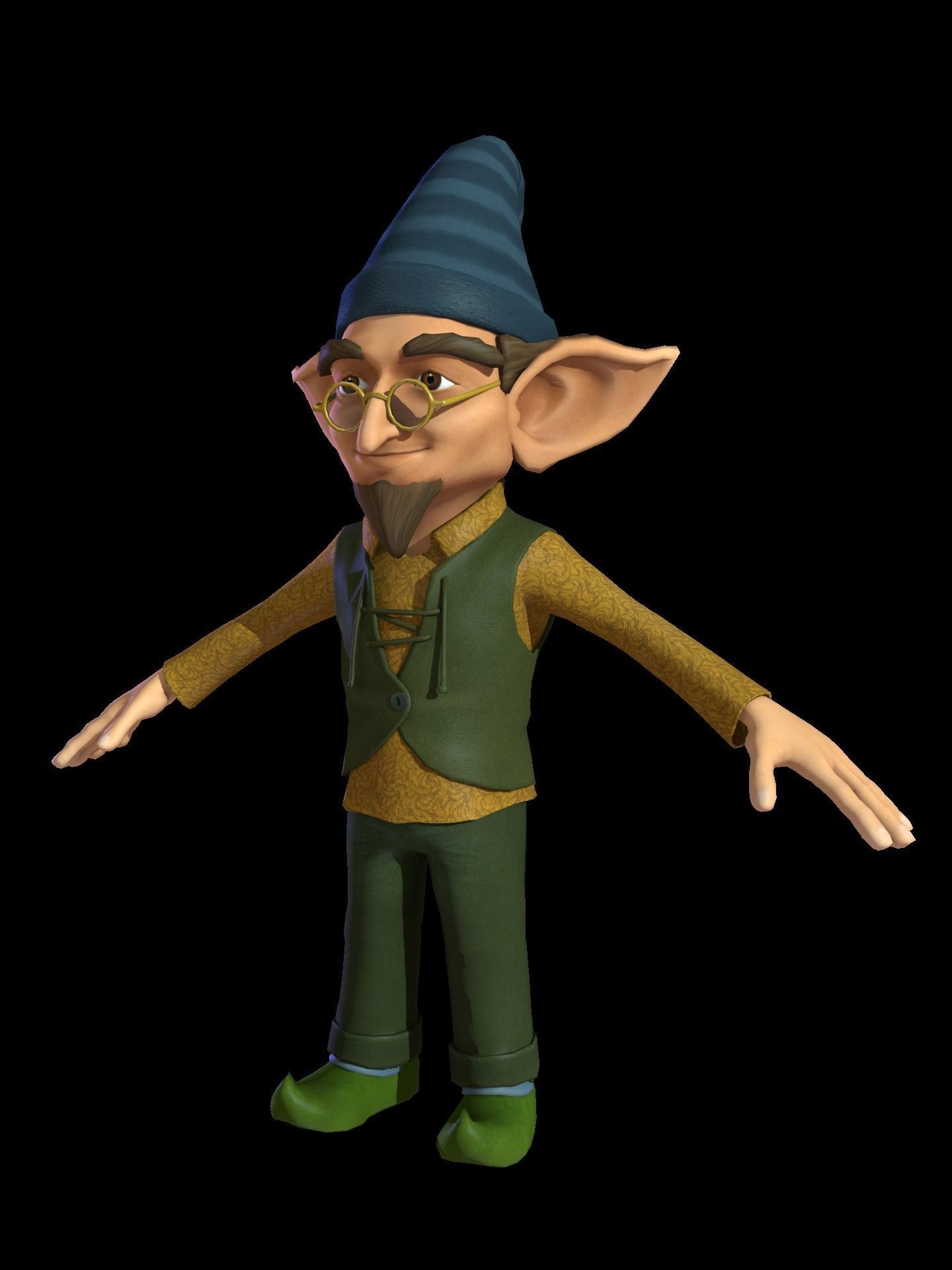 Character Fairy Low-poly 3D model_7