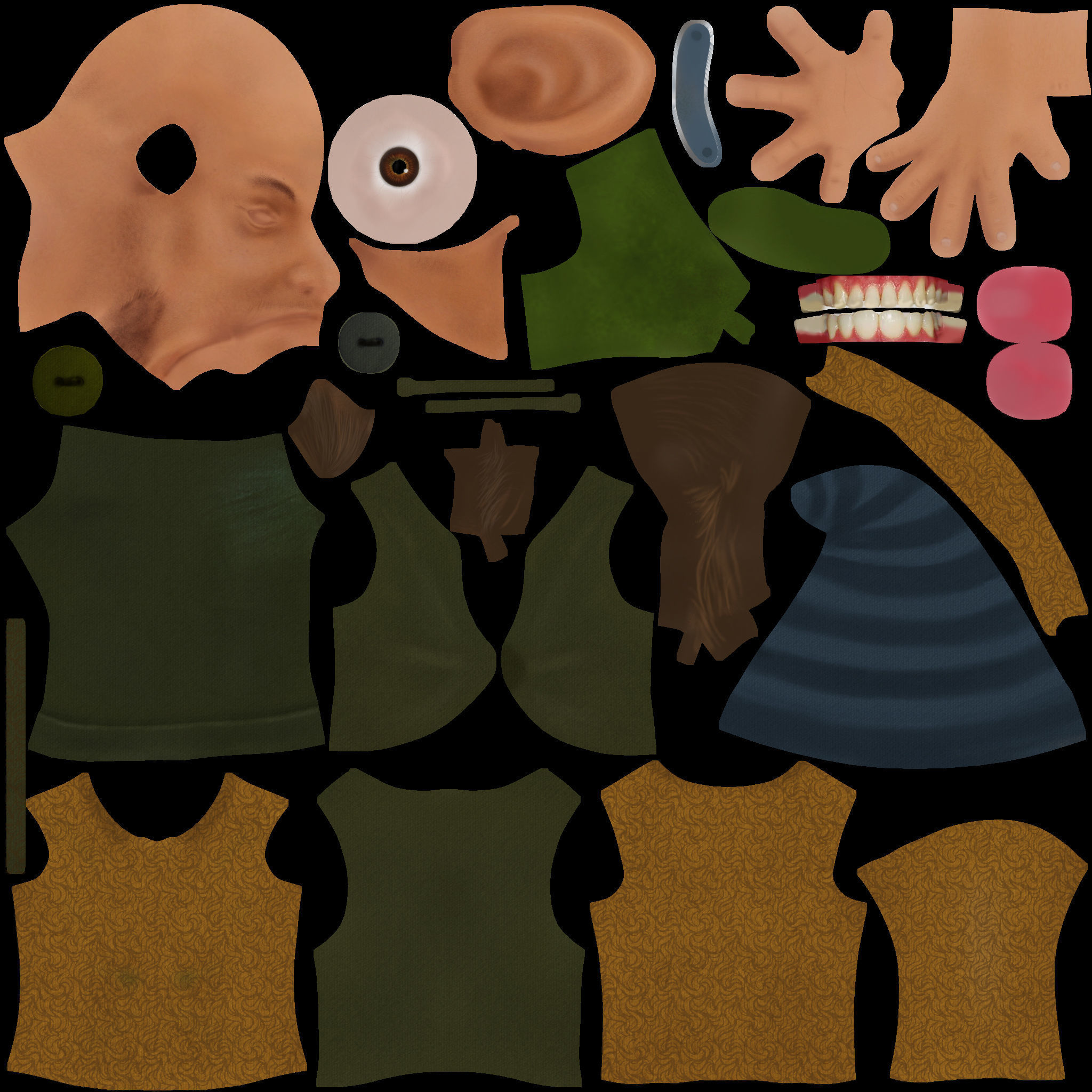 Character Fairy Low-poly 3D model_6