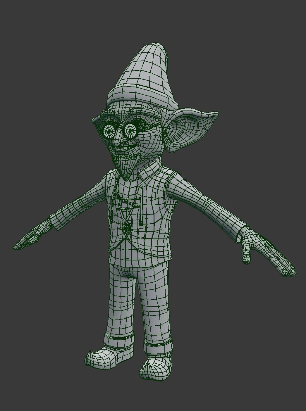 Character Fairy Low-poly 3D model_3