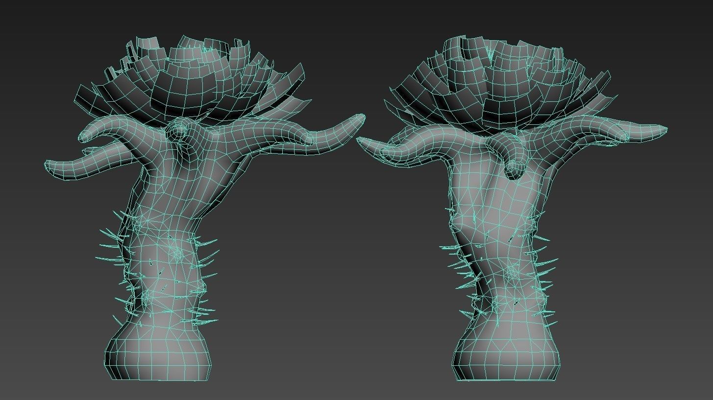 Alien Plant 01 Low-poly 3D model_17