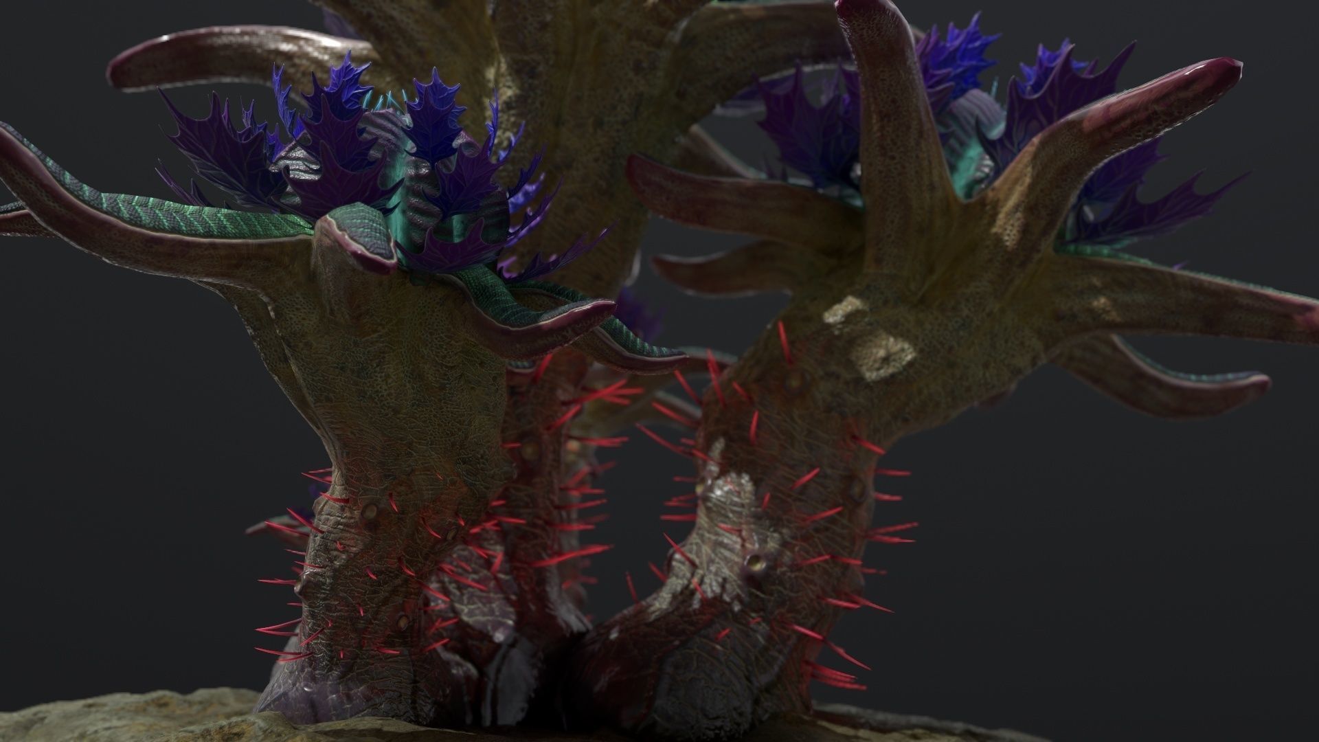 Alien Plant 01 Low-poly 3D model_11