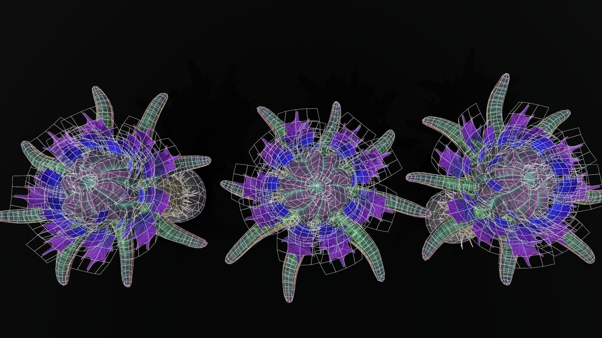 Alien Plant 01 Low-poly 3D model_15