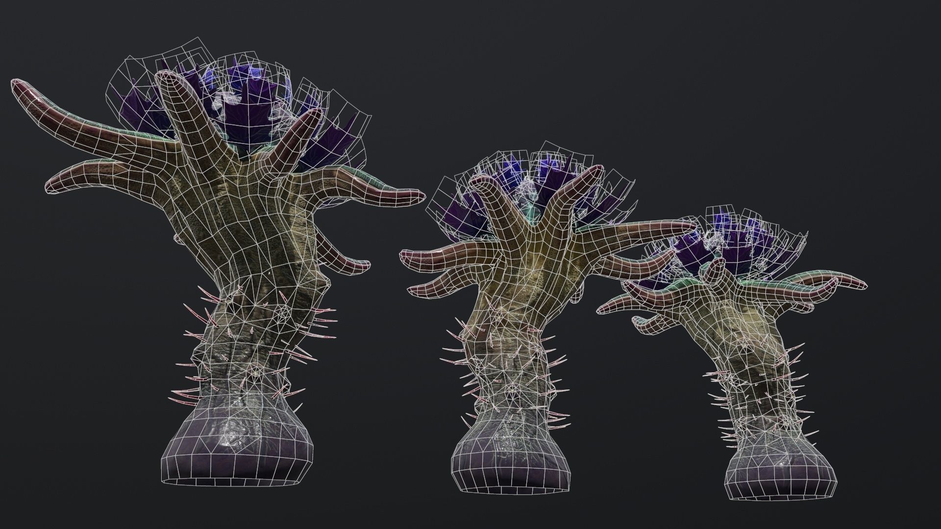 Alien Plant 01 Low-poly 3D model_16