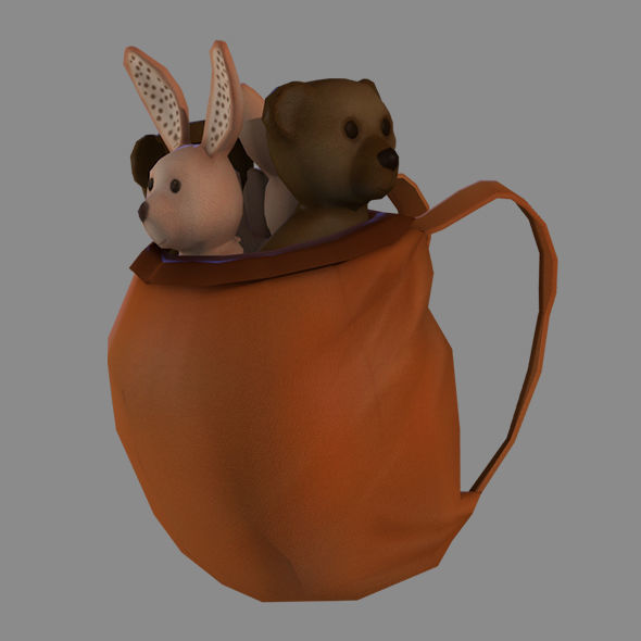 Santa Claus Low-poly 3D model_19