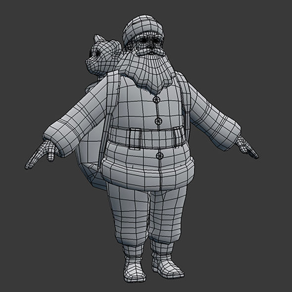 Santa Claus Low-poly 3D model_21