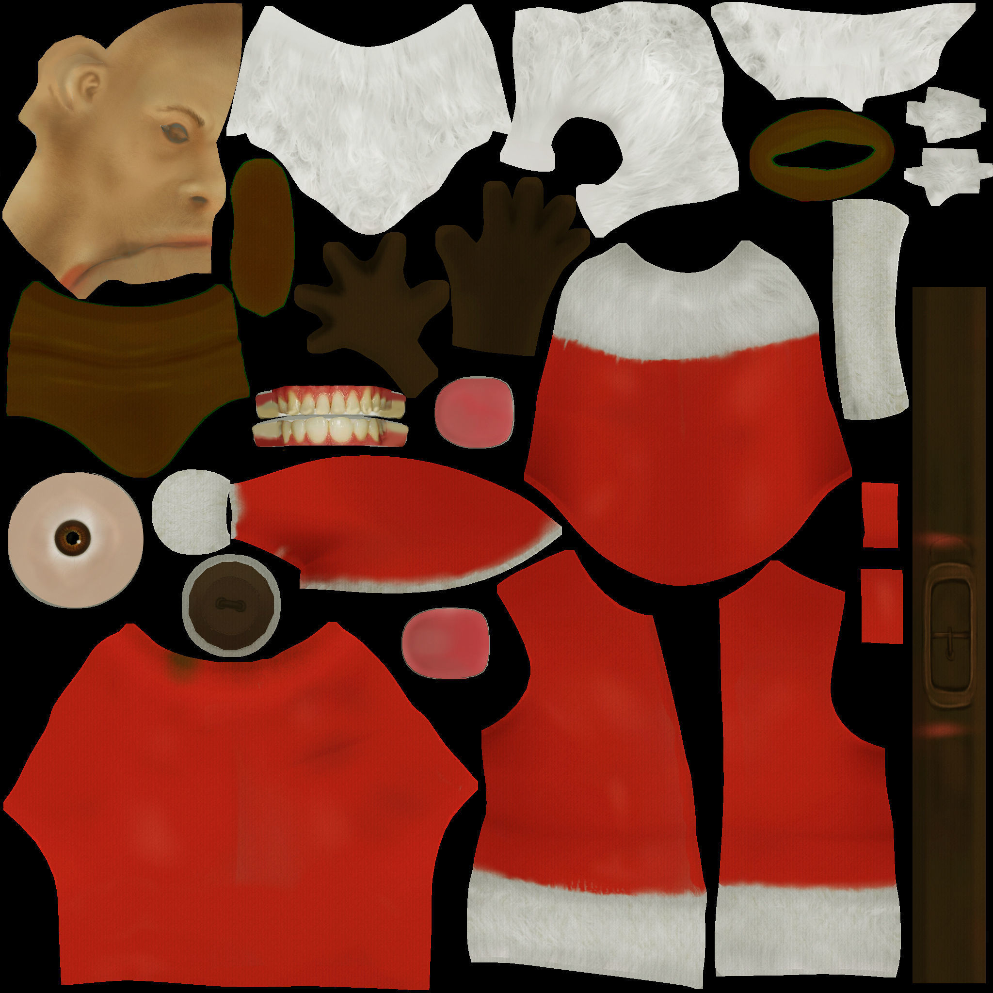 Santa Claus Low-poly 3D model_23