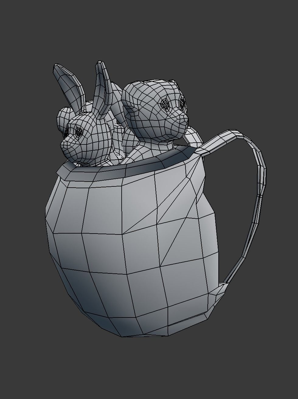 Santa Claus Low-poly 3D model_6