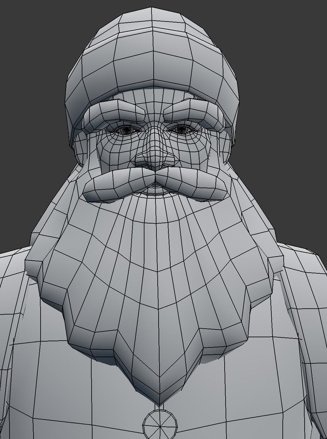 Santa Claus Low-poly 3D model_5