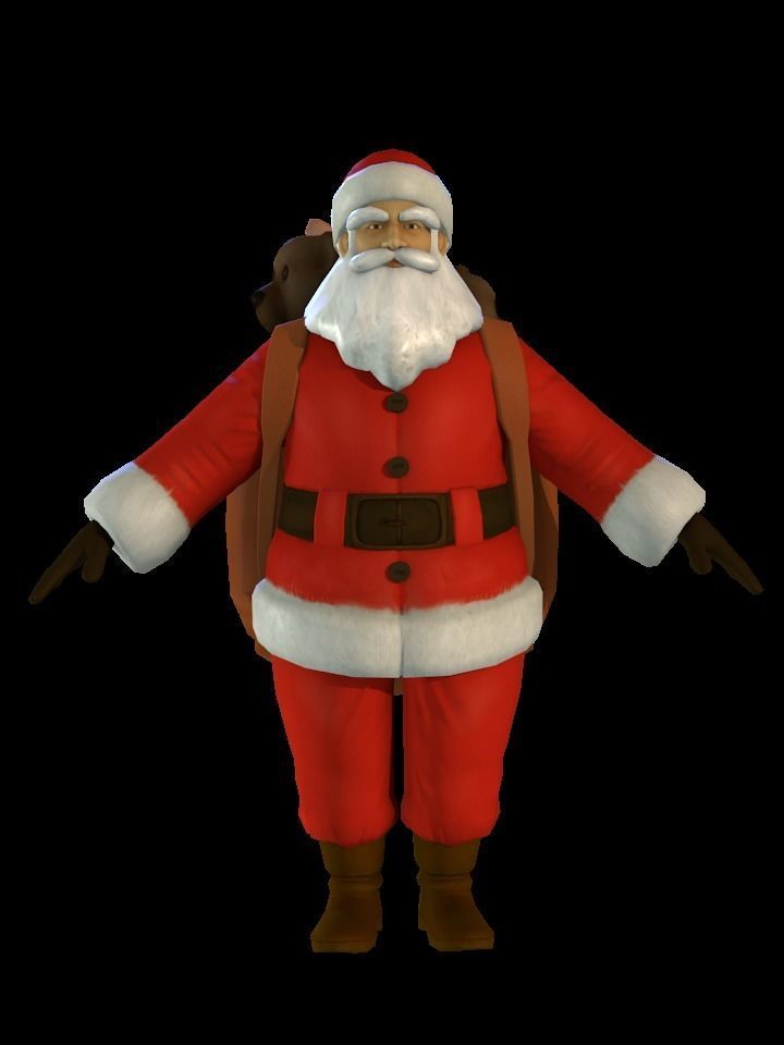 Santa Claus Low-poly 3D model_11