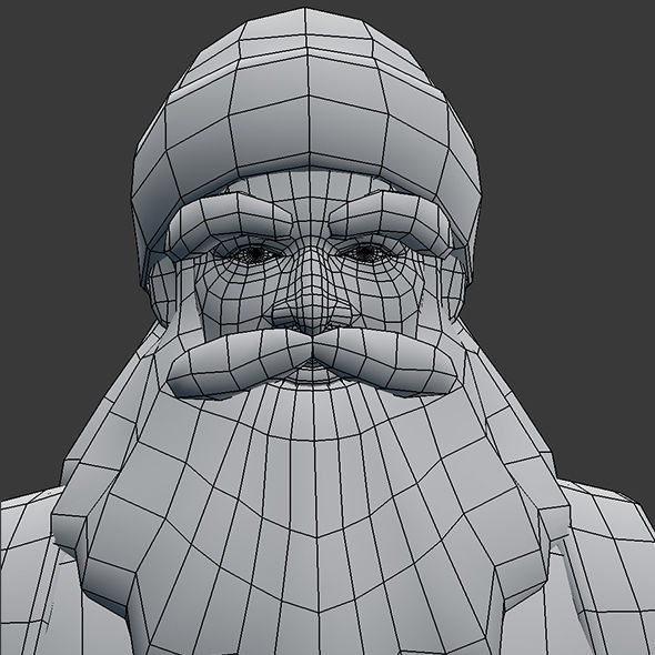 Santa Claus Low-poly 3D model_22
