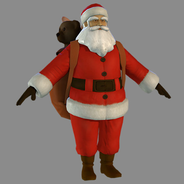 Santa Claus Low-poly 3D model_15