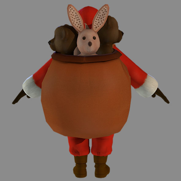 Santa Claus Low-poly 3D model_18