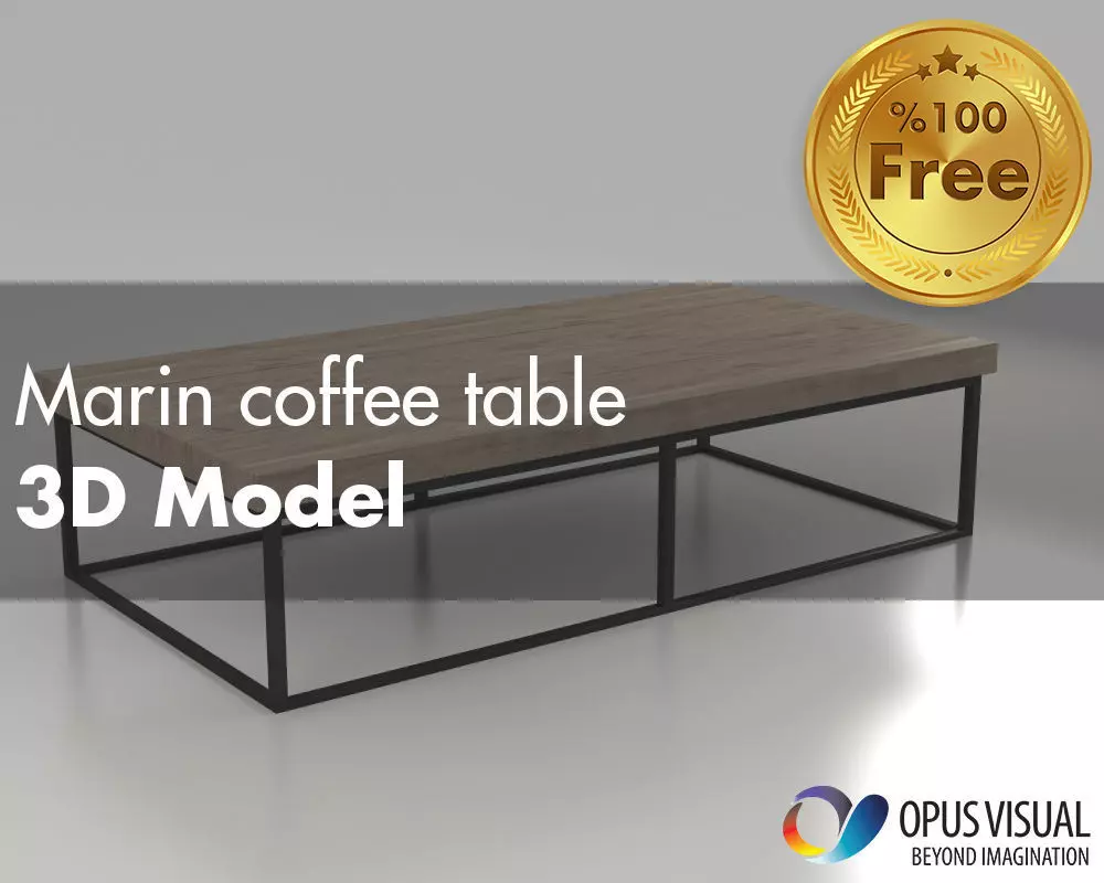 Marin coffee table Free 3D model_0