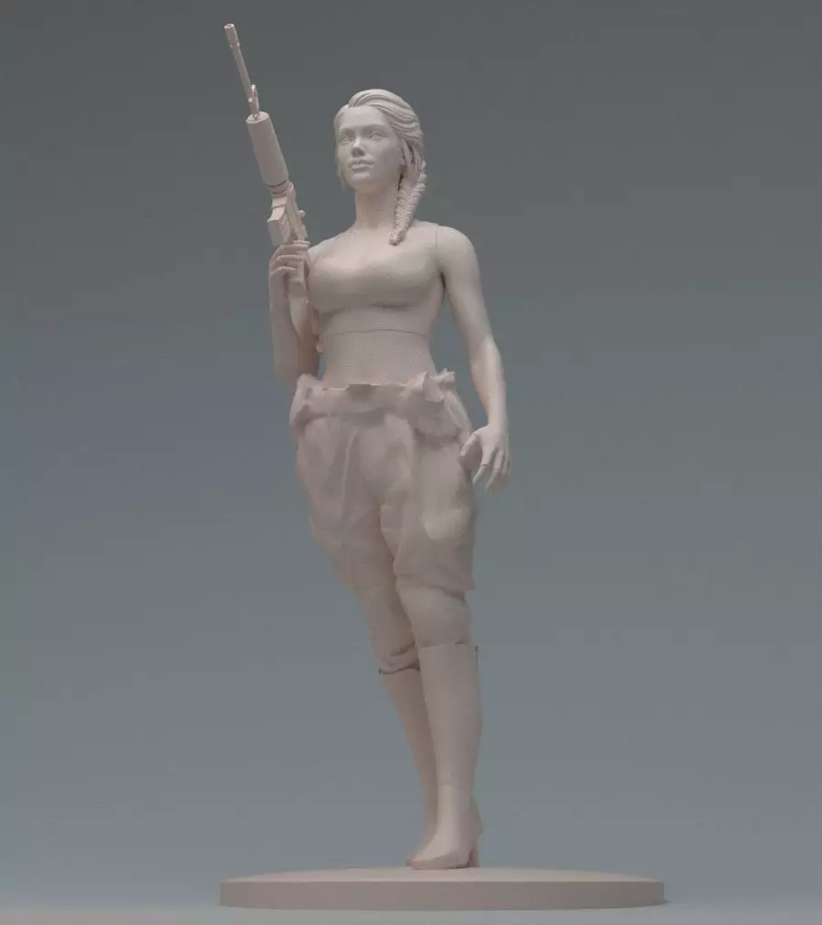 Lara GunGirl 3D print model_0