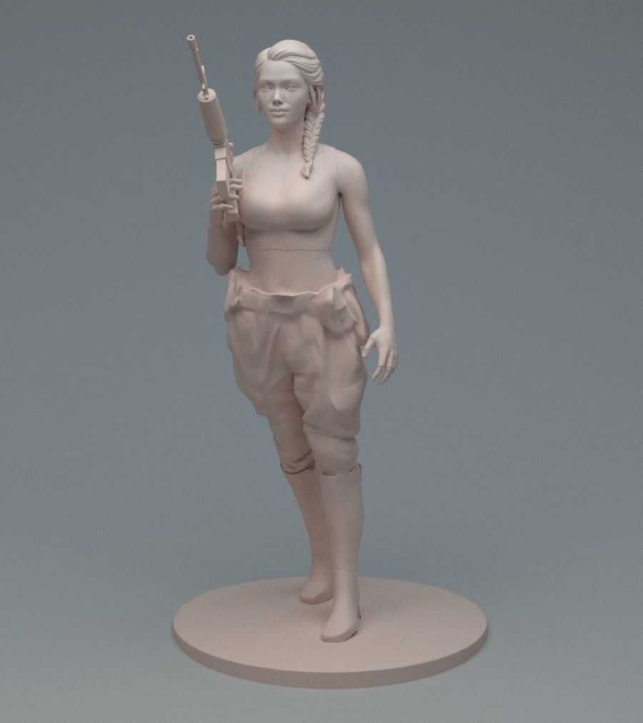 Lara GunGirl 3D print model_24