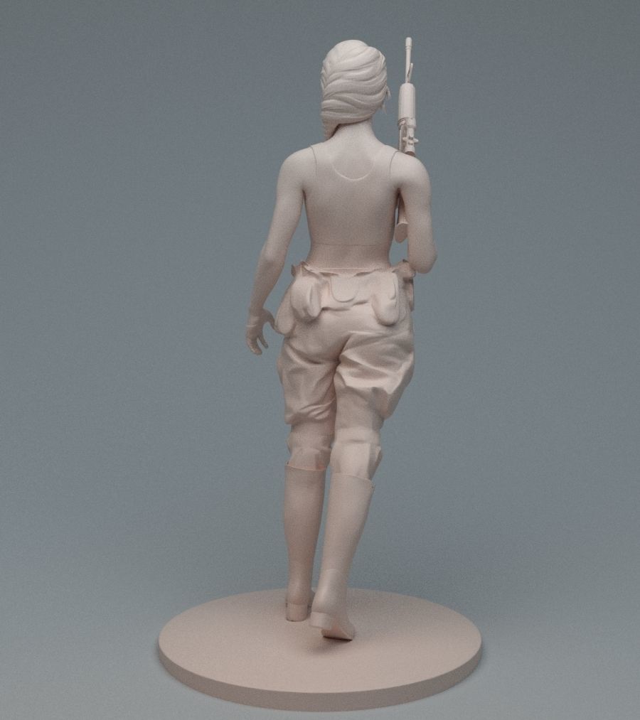 Lara GunGirl 3D print model_15