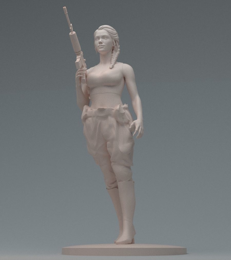 Lara GunGirl 3D print model_25