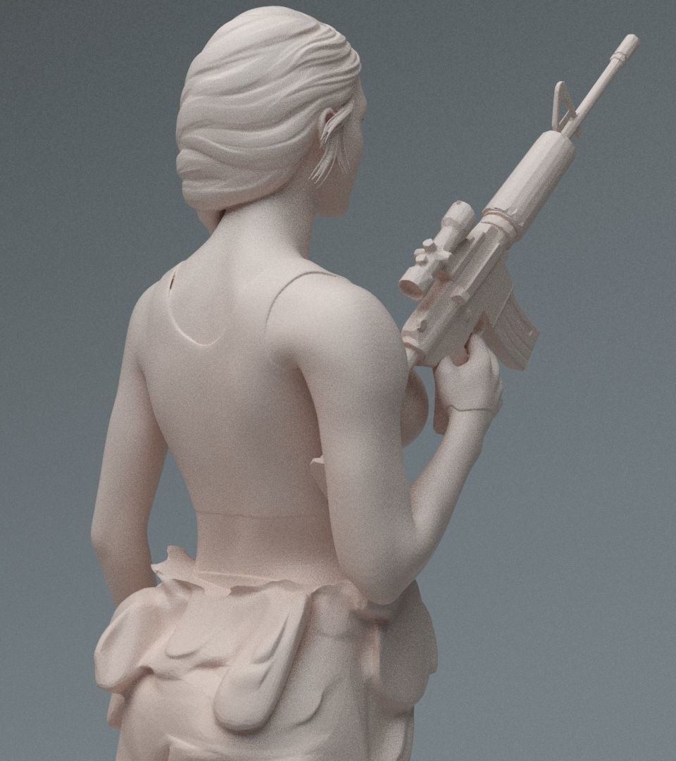 Lara GunGirl 3D print model_2