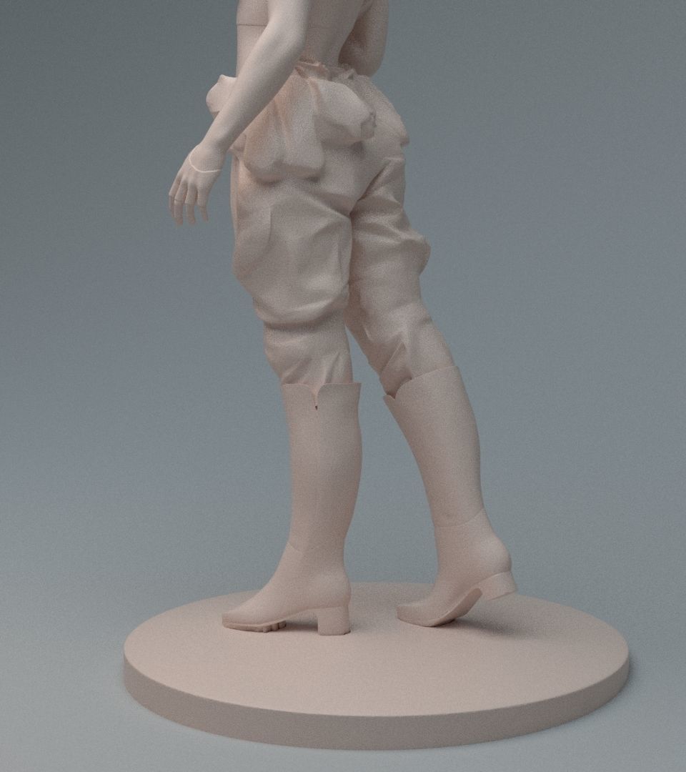 Lara GunGirl 3D print model_27