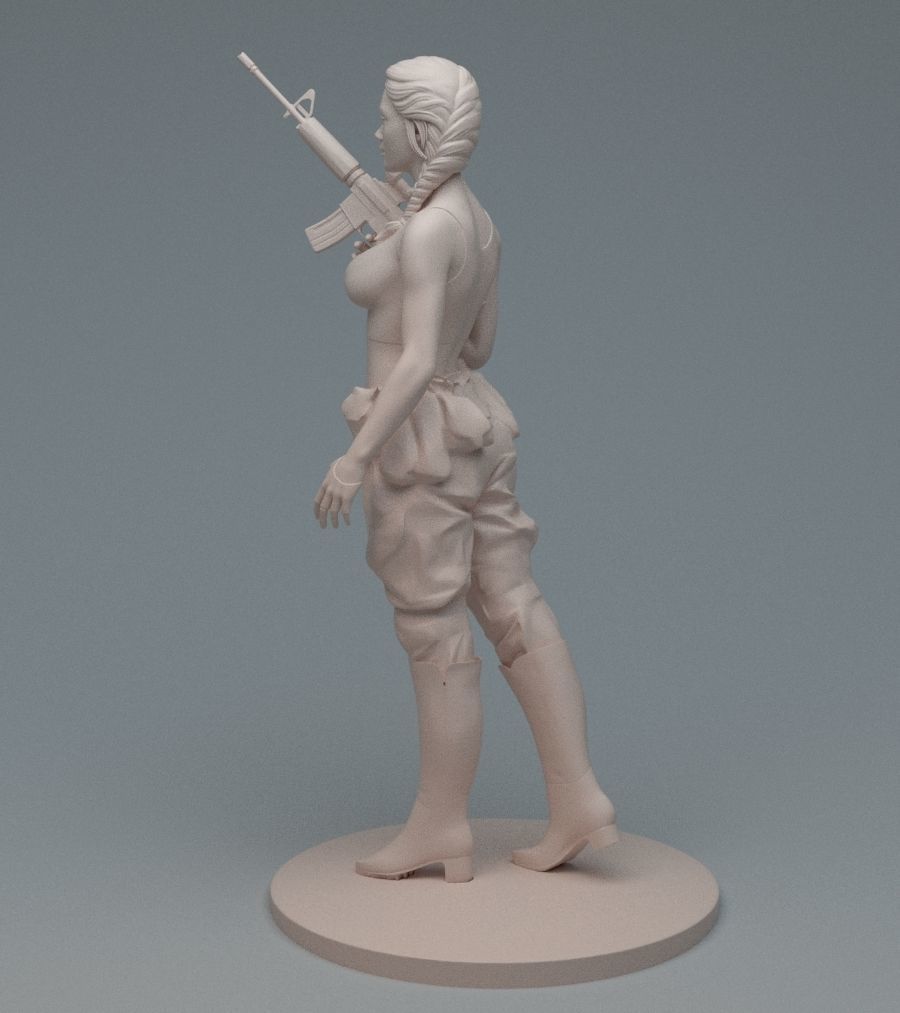 Lara GunGirl 3D print model_18
