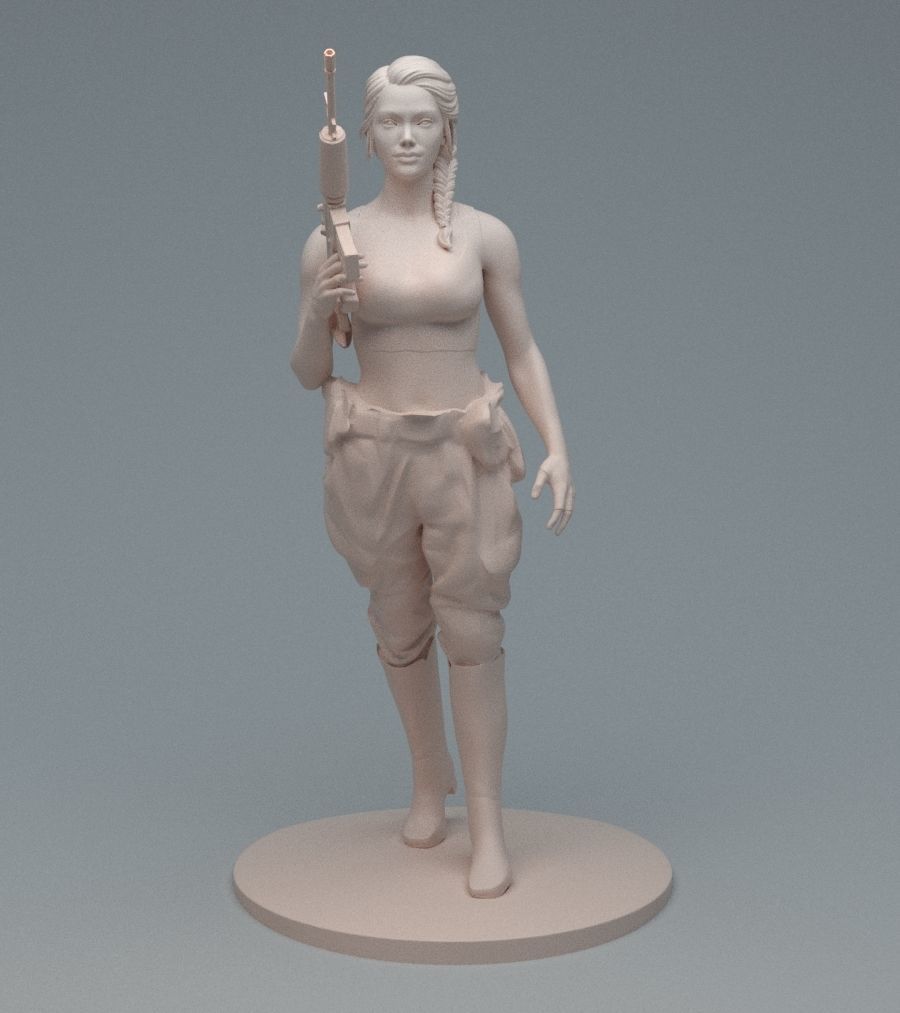 Lara GunGirl 3D print model_5