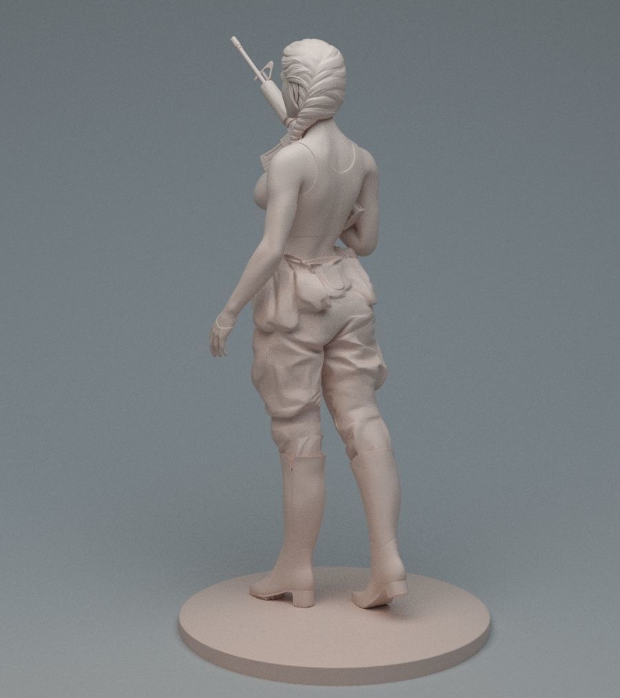 Lara GunGirl 3D print model_17