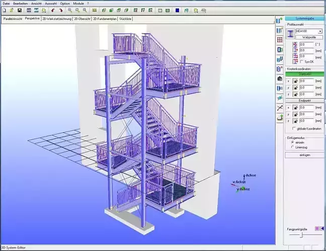 stairs computer screen showing design of staircase