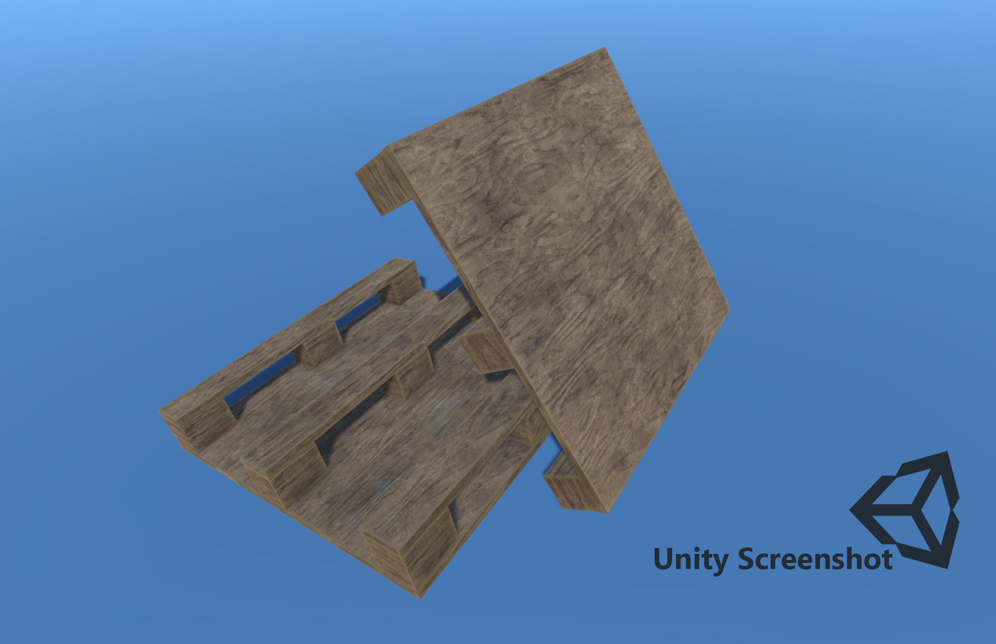 Pallet wooden Free low-poly 3D model_3