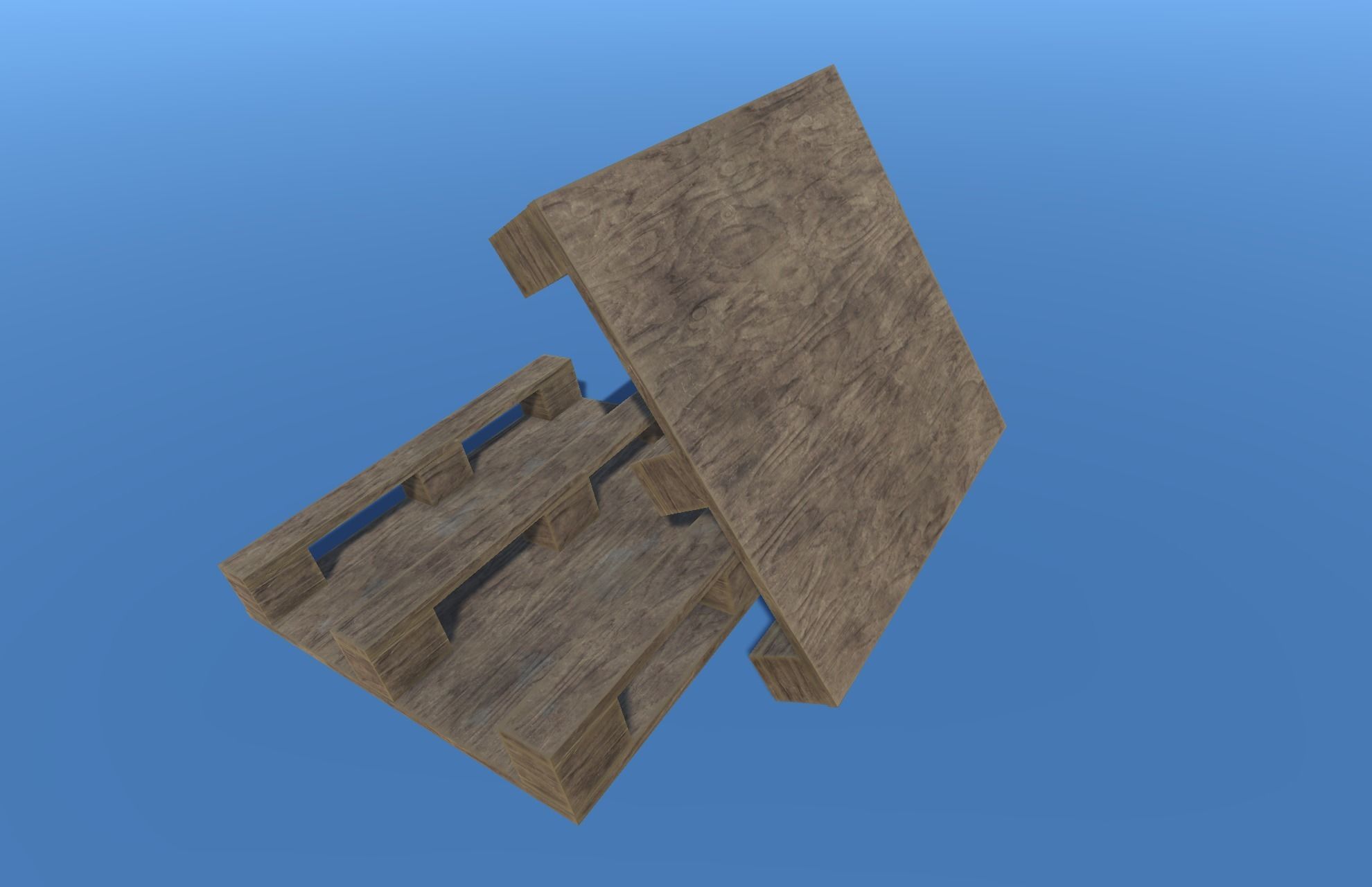 Pallet wooden Free low-poly 3D model_4