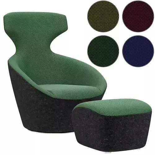 Roche Bobois EDITO LOUNGE PIVOTING ARMCHAIR