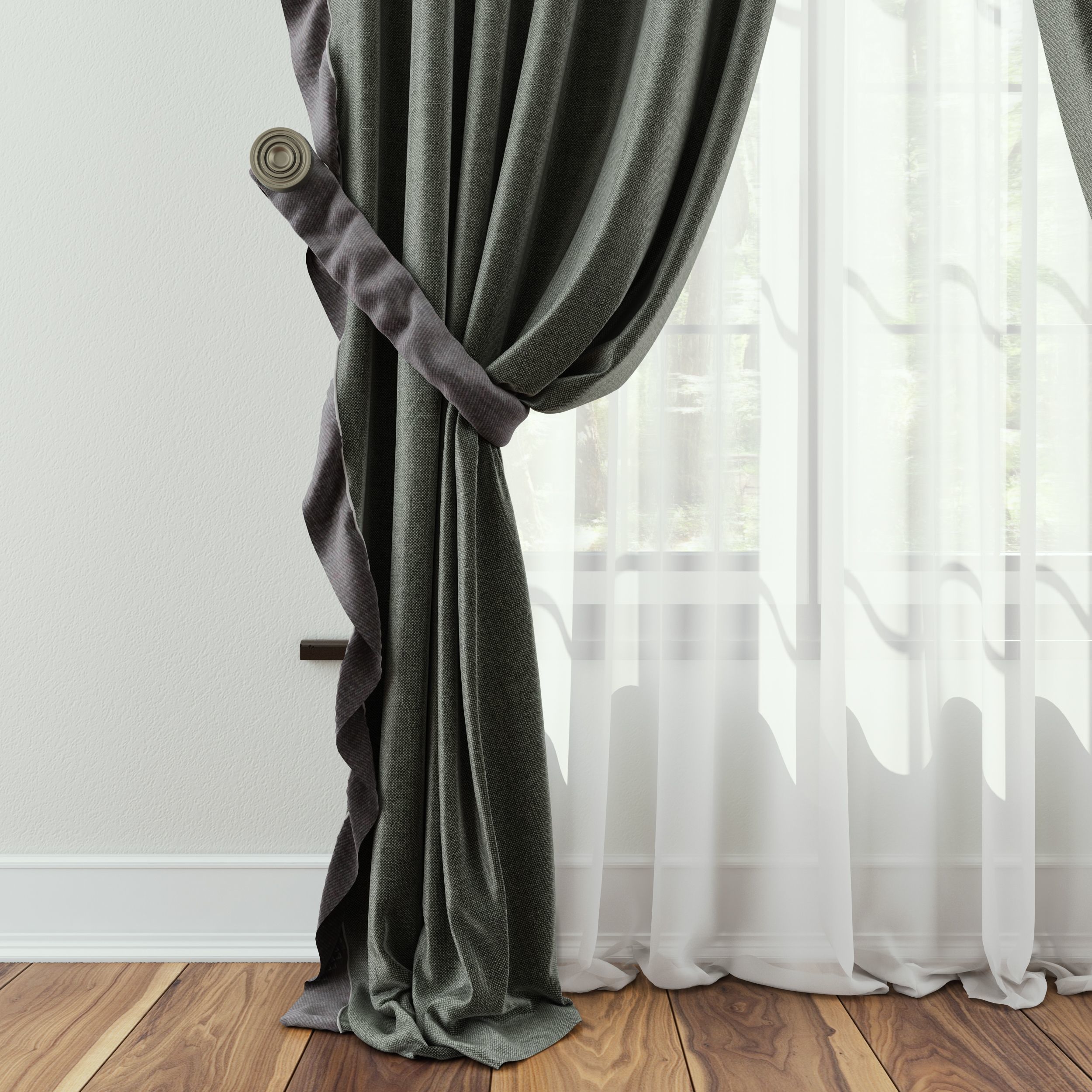 Classic Curtain 1 3D model_3
