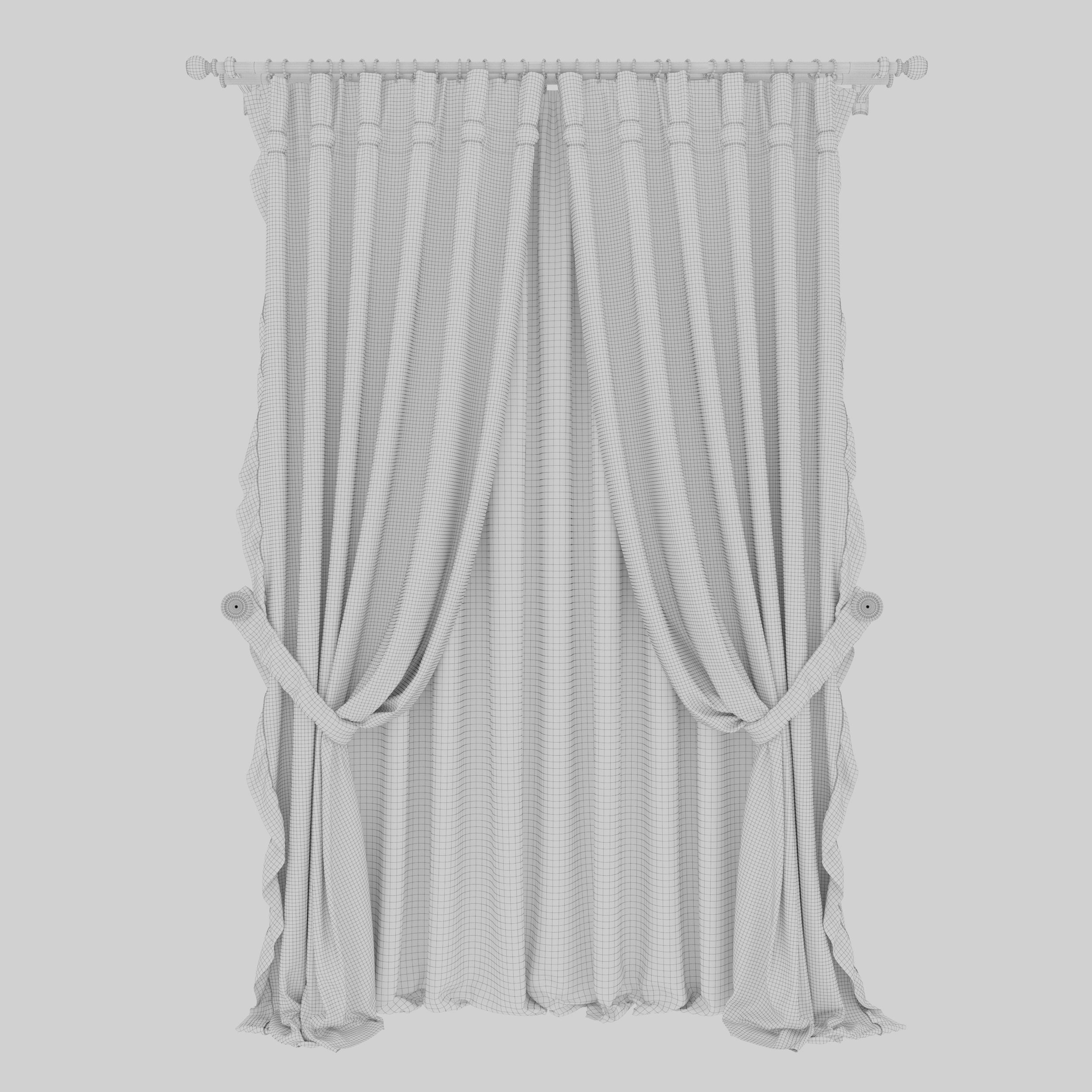 Classic Curtain 1 3D model_4